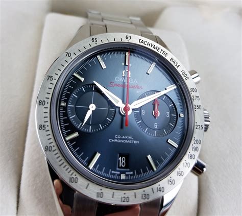 omega speedmaster blue|omega speedmaster blue face.